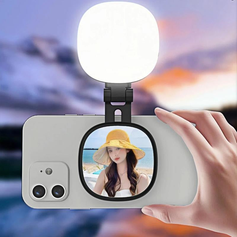 Illuminate Your Selfies: MsyHeZhi 3-In-1 Magnetic Mirror Selfie Light with 360° LED Ring, MagSafe Compatibility, and 3 Color Temperatures - Perfect for Makeup, Live Streaming, and Video Calls!