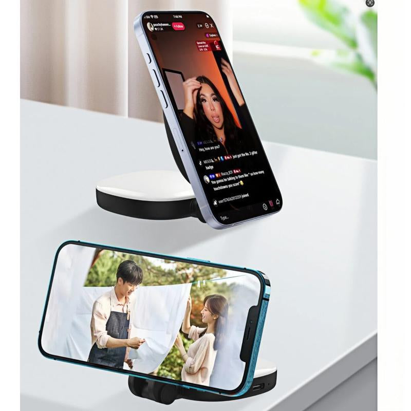 Illuminate Your Selfies: MsyHeZhi 3-In-1 Magnetic Mirror Selfie Light with 360° LED Ring, MagSafe Compatibility, and 3 Color Temperatures - Perfect for Makeup, Live Streaming, and Video Calls!