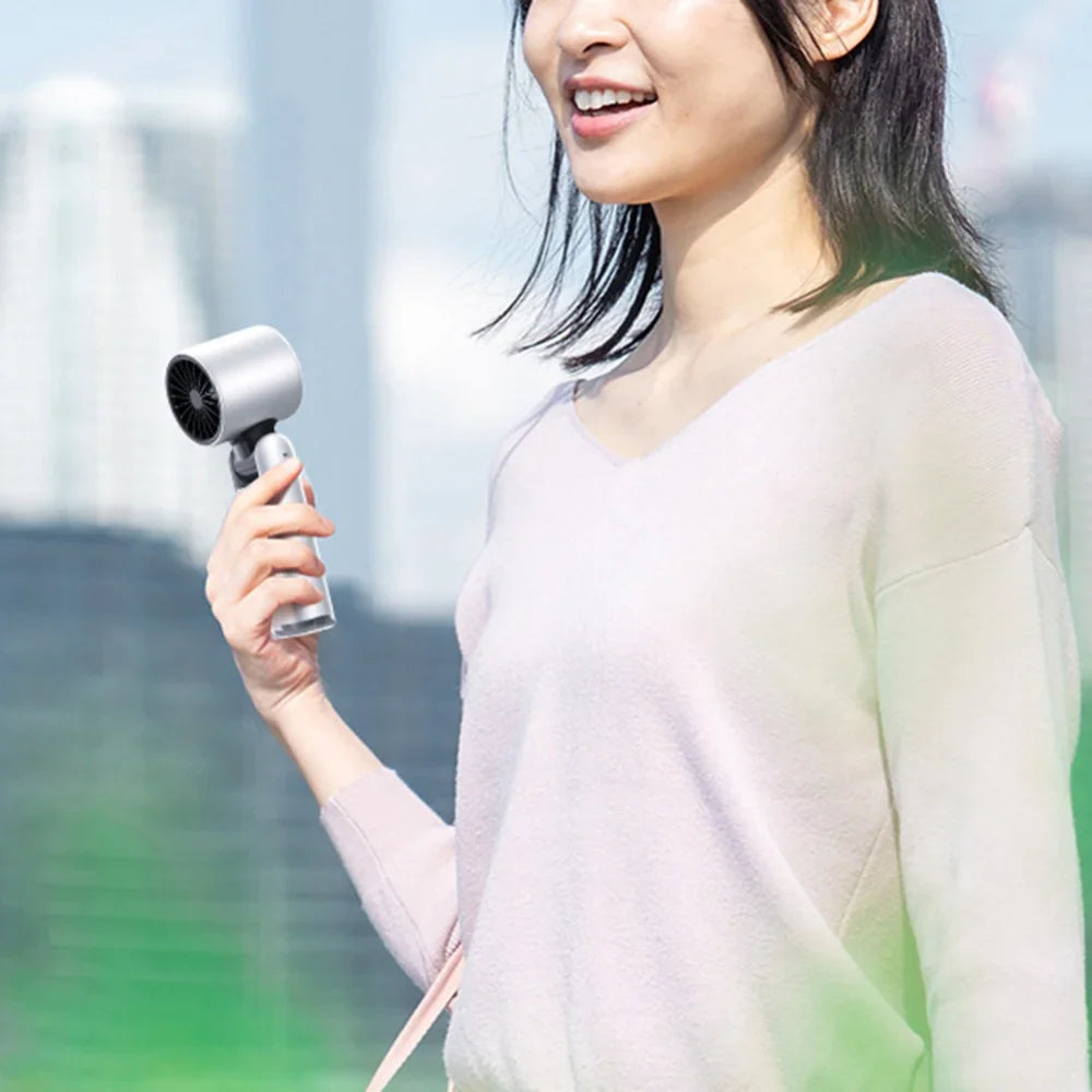 Experience the Ultimate Cooling Relief with the 100 Turbos Chilled Ice Sensation Super Mini Turbo Speed Fan - USB Powered for Outdoor Adventures, Office Comfort, and Dorm Relaxation