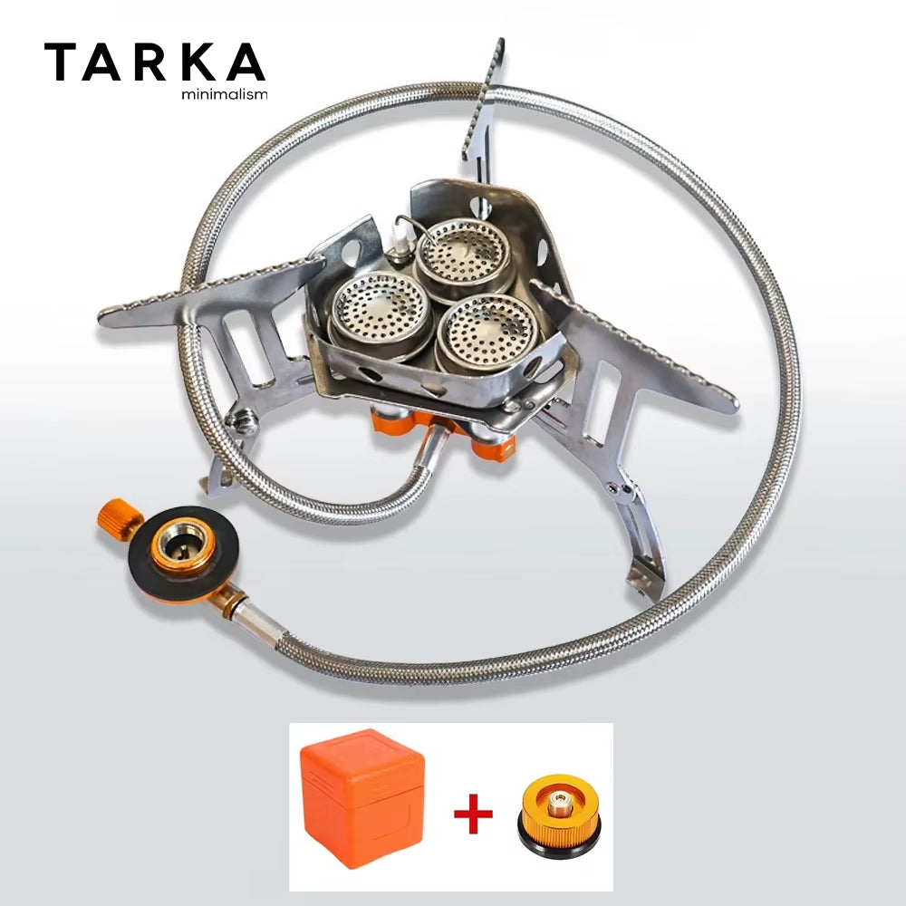 Camping Strong Gas Stove Outdoor 6800W Big Power Burner Portable Fire Furnace Folding Stove Cookware Picnic Supplies