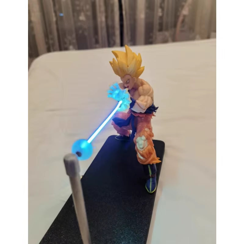 Illuminate Your Space with the Dragon Ball Son Goku Light Lamp - Kakarotto Kamehameha Wave Magnetic Ornament for True Anime Fans