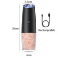 Revolutionary Gravity Induction Electric Salt and Pepper Grinder Set - USB Rechargeable Spice Shakers for Effortless Seasoning!