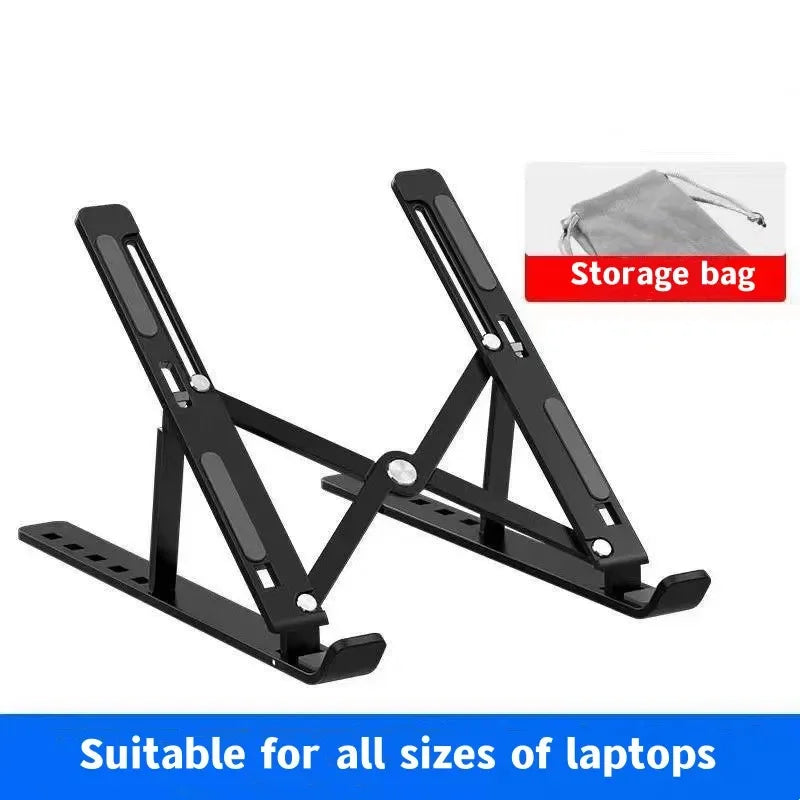 Elevate Your Workspace with Our Portable Aluminum Laptop Stand - Foldable, Adjustable, and Perfect for All Major Brands!