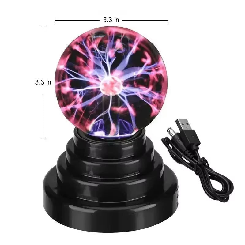 Enchanting Touch-Sensitive Magic Plasma Ball Lamp - LED Night Light for Kids and Home Decor in Multiple Sizes