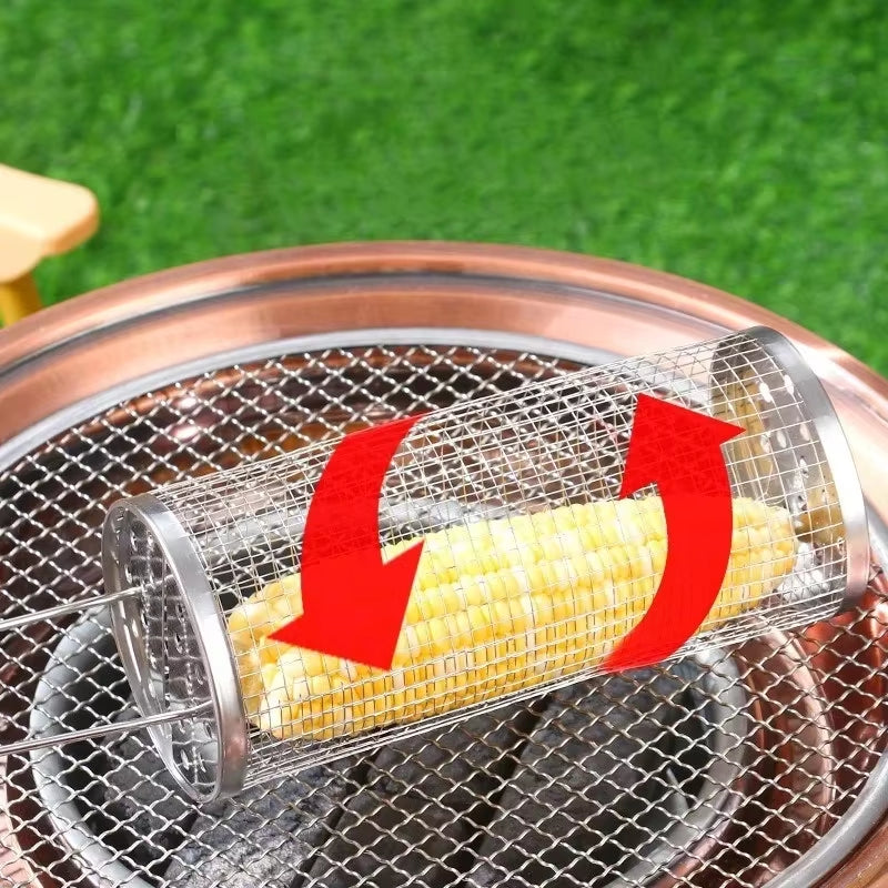 Elevate Your Outdoor Cooking with Our Portable Stainless Steel BBQ Grill Basket - Perfect for Camping and Picnics!
