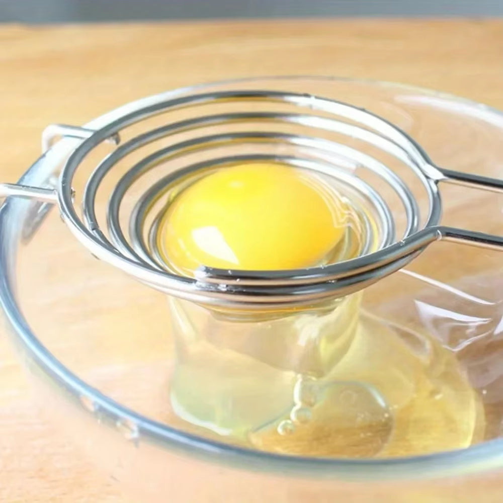 Effortlessly Separate Egg Whites with Our 1PC Spiral 304 Stainless Steel Egg Yolk Remover – Perfect Kitchen Tool for Every Home Chef!