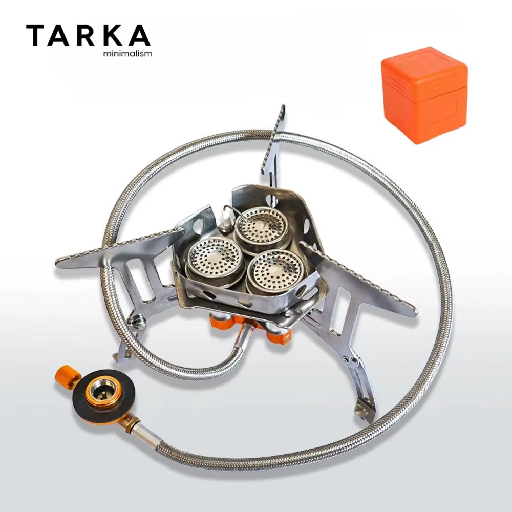 Camping Strong Gas Stove Outdoor 6800W Big Power Burner Portable Fire Furnace Folding Stove Cookware Picnic Supplies