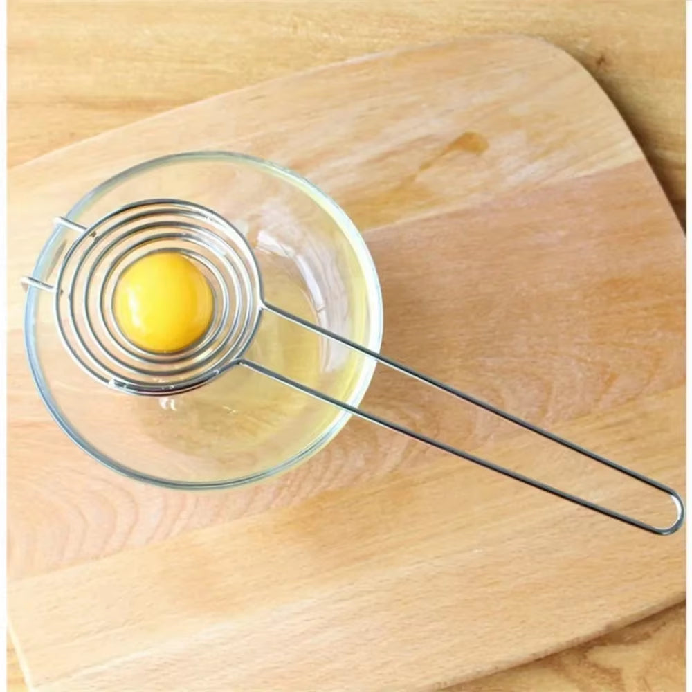 Effortlessly Separate Egg Whites with Our 1PC Spiral 304 Stainless Steel Egg Yolk Remover – Perfect Kitchen Tool for Every Home Chef!