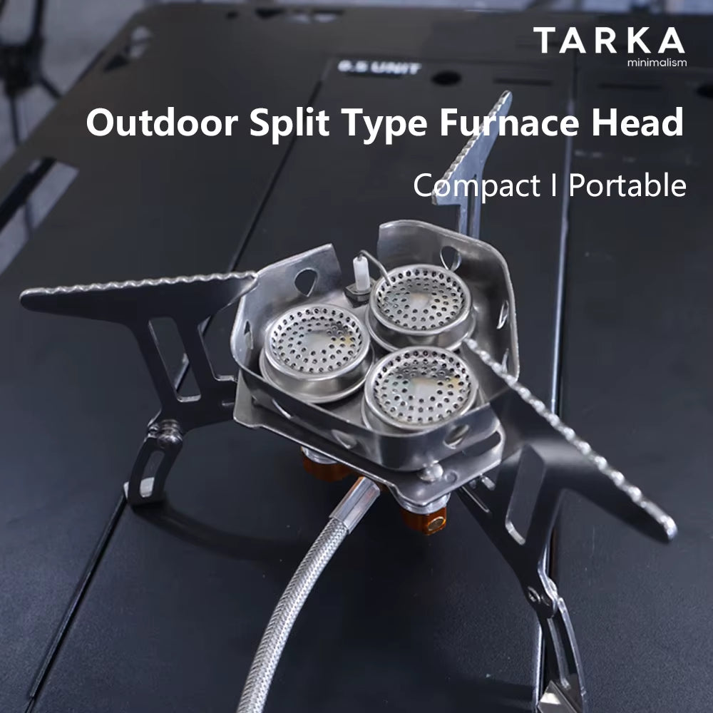 Camping Strong Gas Stove Outdoor 6800W Big Power Burner Portable Fire Furnace Folding Stove Cookware Picnic Supplies