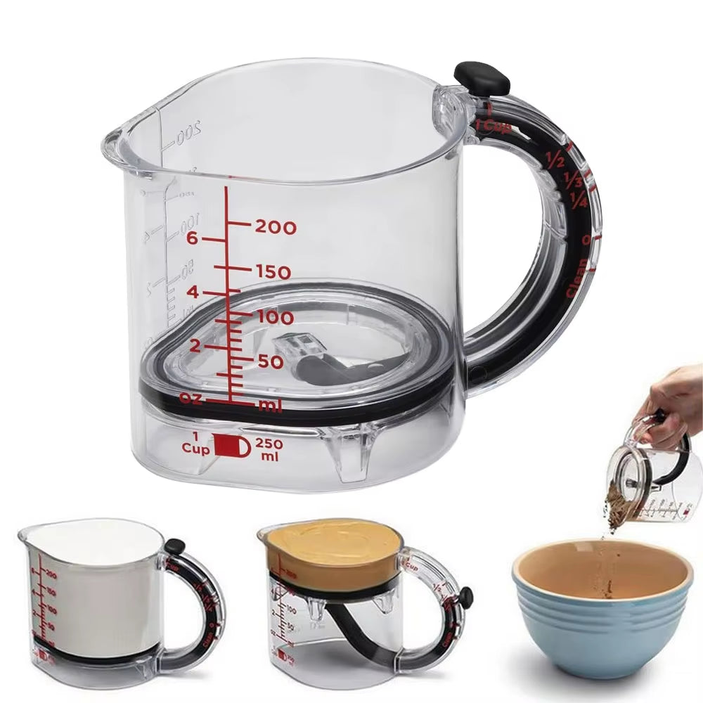 Revolutionize Your Cooking with the Adjustable 4-in-1 Multi-Functional Measuring Cup – Perfect for Precise Measurements and Effortless Cleanup!