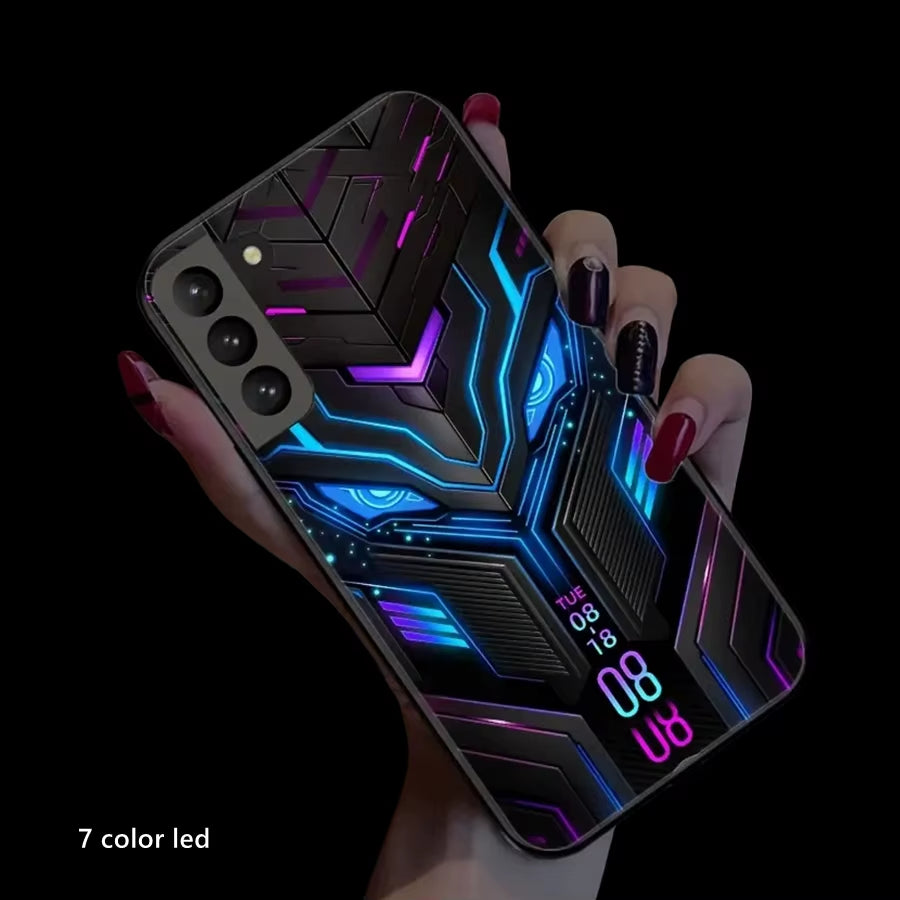 Illuminate Your Style with the Shiny LED Flash Case for Galaxy Z Fold 6 - Perfectly Designed for Samsung M Series and A Series Phones!