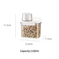 1Pc Cereal Containers Storage, Airtight Grain Jar with Measuring Cup Kitchen Organizers for Oatmeal, Grain, Flour, Pet Food