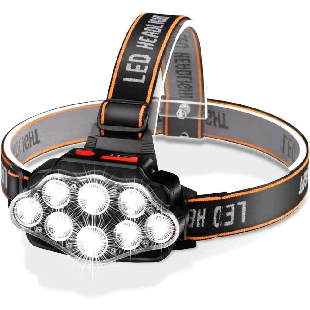 Ultra-Bright LED USB Rechargeable Headlamp - Perfect for Camping, Hiking, and Outdoor Adventures with IPX4 Waterproofing