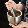 Premium 304 Stainless Steel Garlic Masher and Mortar Set - Perfect for Flavorful Cooking and Easy Grinding