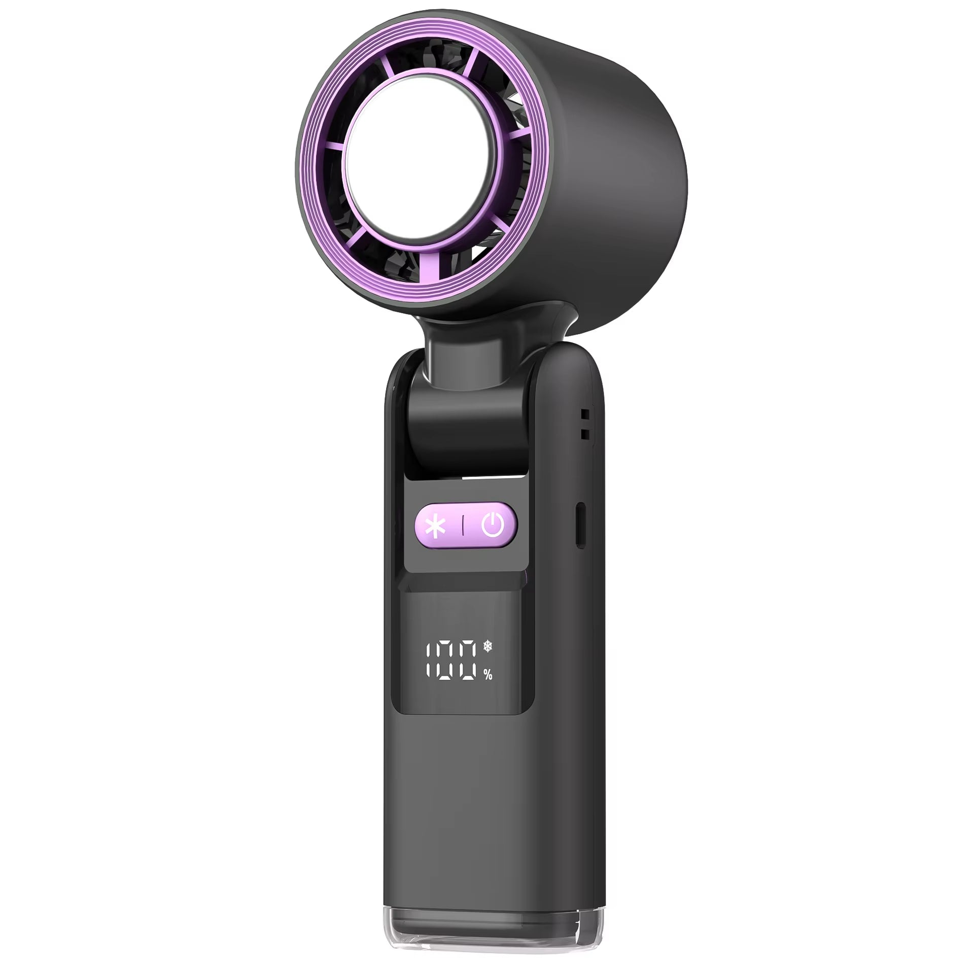 Experience the Ultimate Cooling Relief with the 100 Turbos Chilled Ice Sensation Super Mini Turbo Speed Fan - USB Powered for Outdoor Adventures, Office Comfort, and Dorm Relaxation