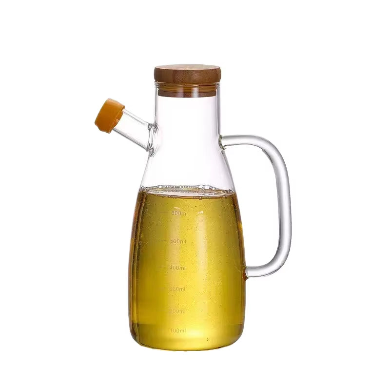 Elevate Your Culinary Experience with Our 34OZ Glass Oil Bottle - Perfect for Home, BBQs, and Picnics!