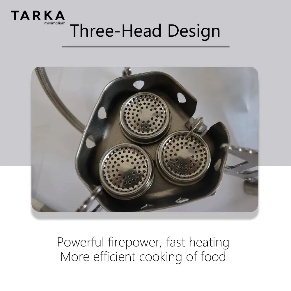 Camping Strong Gas Stove Outdoor 6800W Big Power Burner Portable Fire Furnace Folding Stove Cookware Picnic Supplies