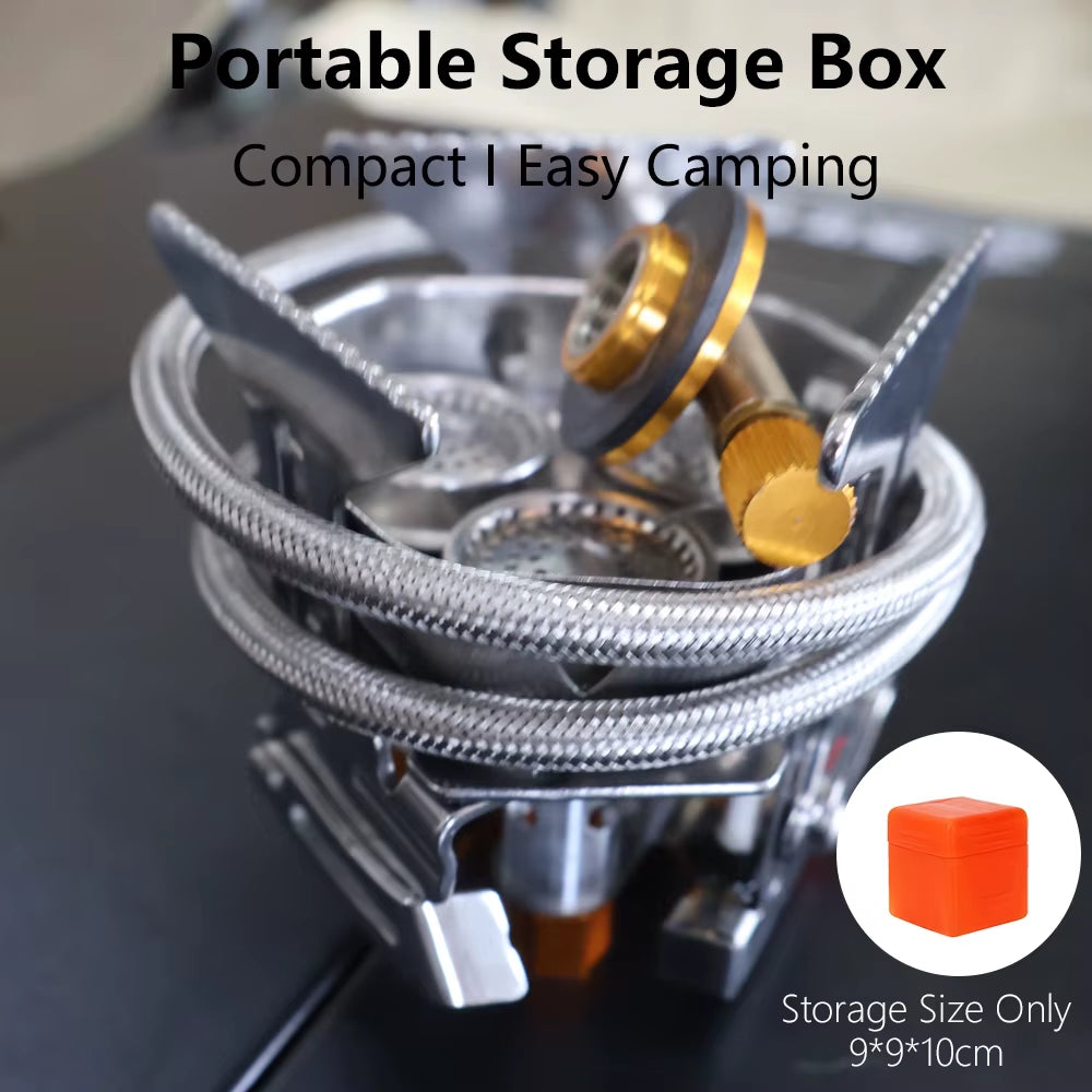 Camping Strong Gas Stove Outdoor 6800W Big Power Burner Portable Fire Furnace Folding Stove Cookware Picnic Supplies