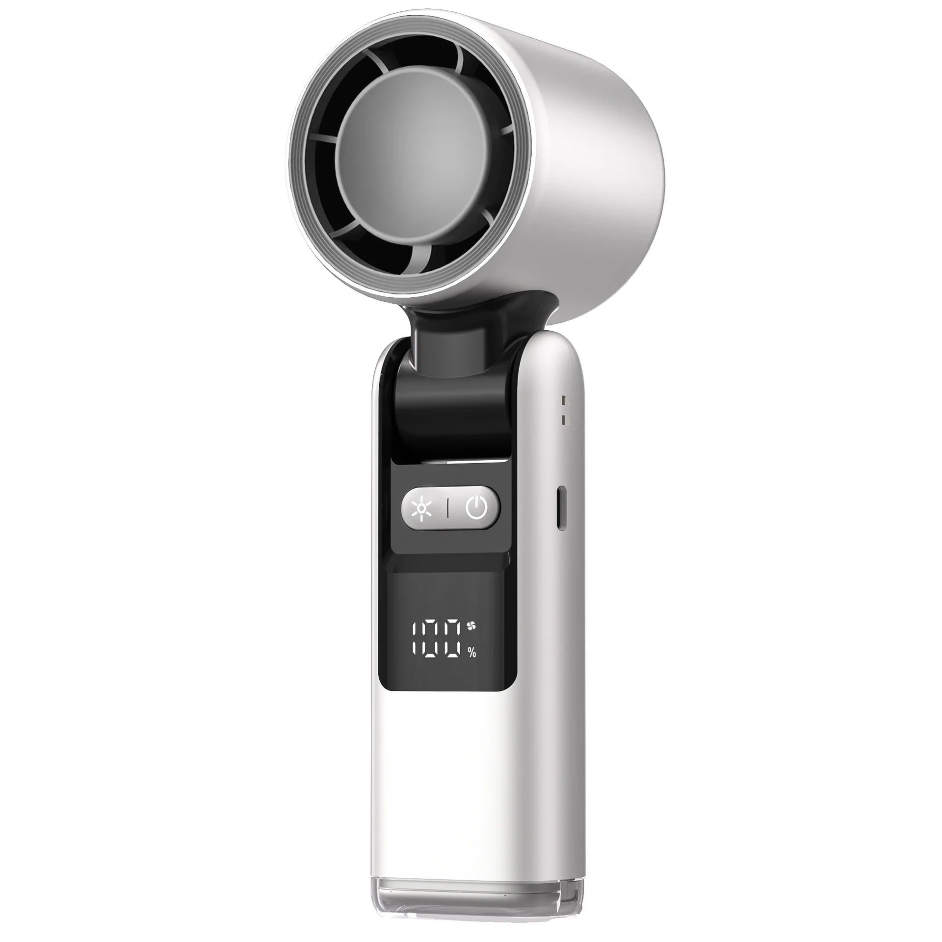 Experience the Ultimate Cooling Relief with the 100 Turbos Chilled Ice Sensation Super Mini Turbo Speed Fan - USB Powered for Outdoor Adventures, Office Comfort, and Dorm Relaxation