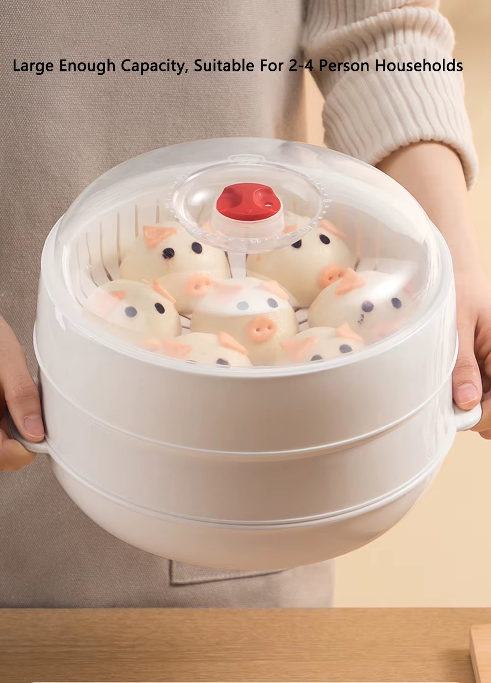 Elevate Your Cooking with Our Large Capacity Microwave Heating Steamer - Effortless Steam Cooking for Delicious Meals!