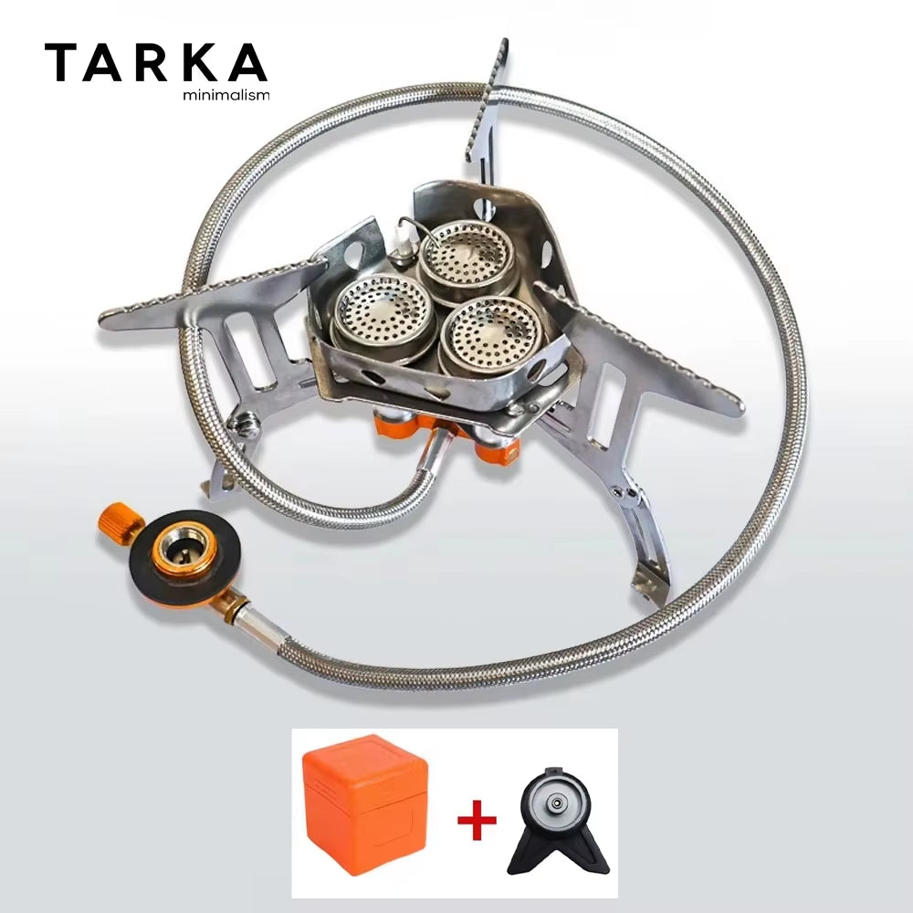 Camping Strong Gas Stove Outdoor 6800W Big Power Burner Portable Fire Furnace Folding Stove Cookware Picnic Supplies